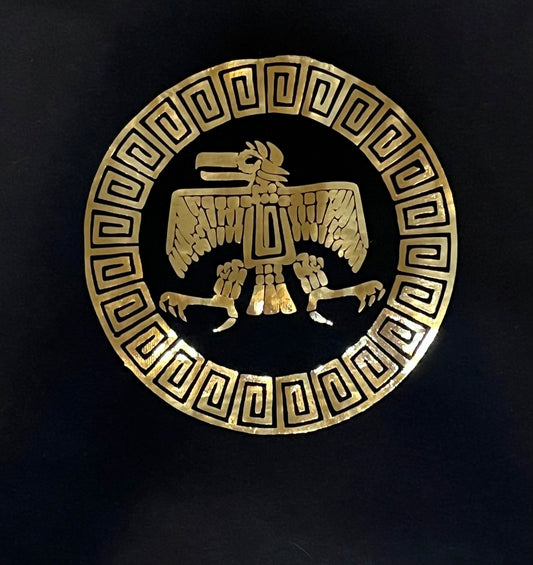 Aguila Azteca Negra con Dorado