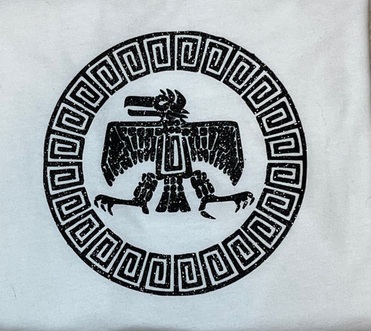 Aguila Azteca Blanca Con Negro (Con Brillo en Aguila)